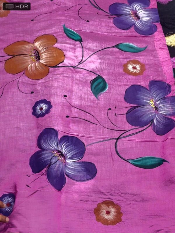 Soft Cotton Silk -Black Pink-A106 - Image 2