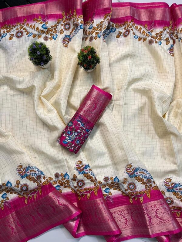 Semi Dola Silk Saree - OT112 - Image 2