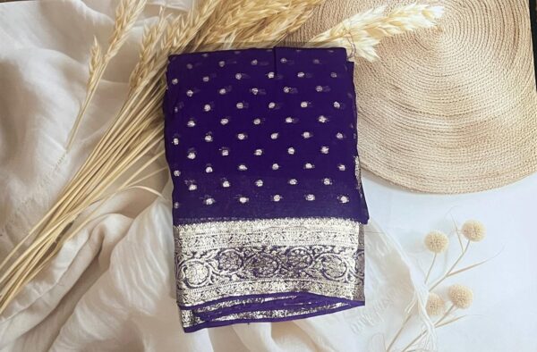 Georgette Saree-Purple