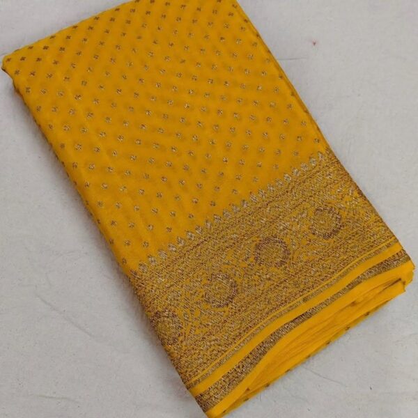 Banarasi georgette Saree-Purple-BN103 - Image 4