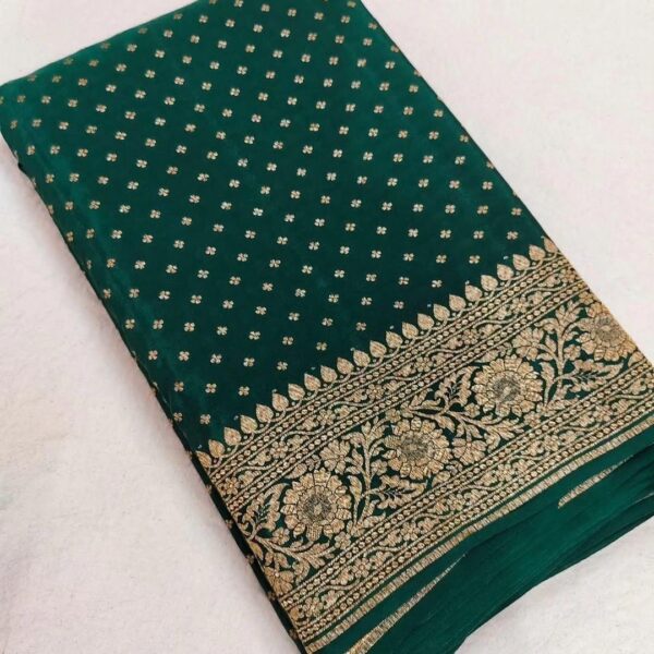 Banarasi georgette Saree-Purple-BN103 - Image 5
