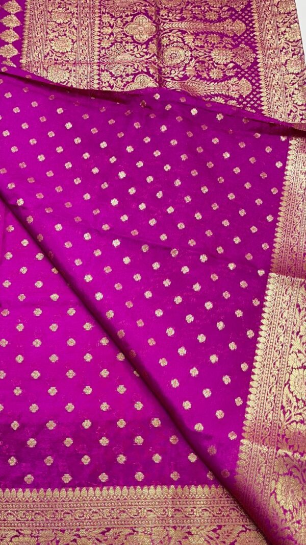 Banarasi georgette Saree-Purple-BN103 - Image 10