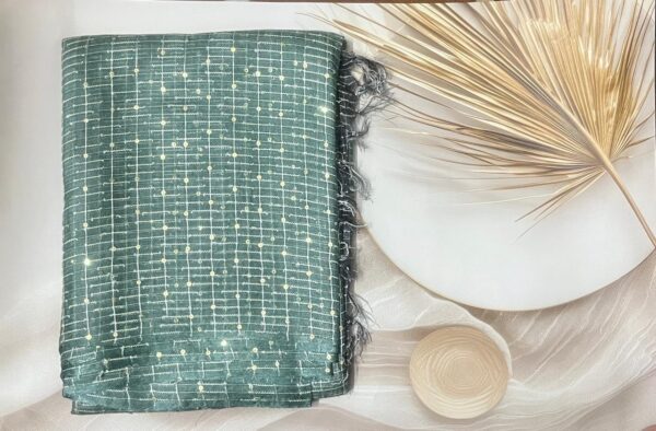 Pure Tusser Silk - Green Grey -A104