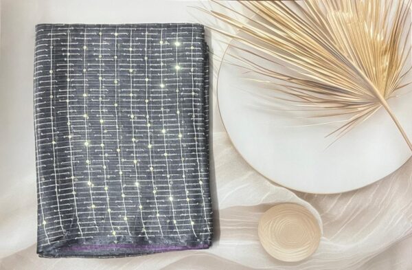 Pure Tussar Silk - Purple Grey-A103