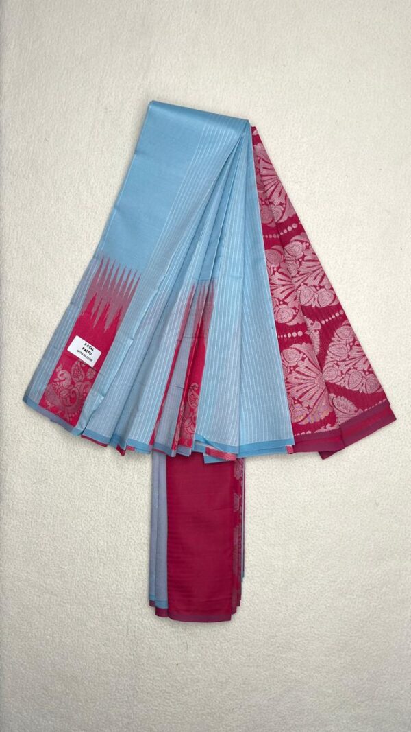 Art Silk - Dark Pink Light Blue- OTH116