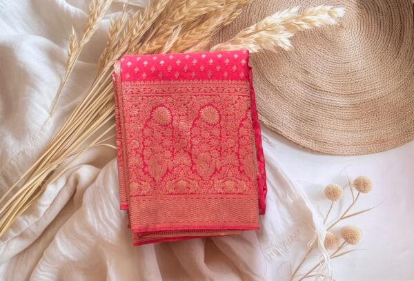 Georgette Saree-Pinkish Red-GR110