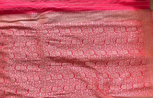 Georgette Saree-Pinkish Red-GR110 - Image 2