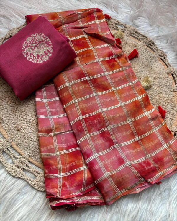 Mouna (Charu) draped Soft marble Saree -AM101