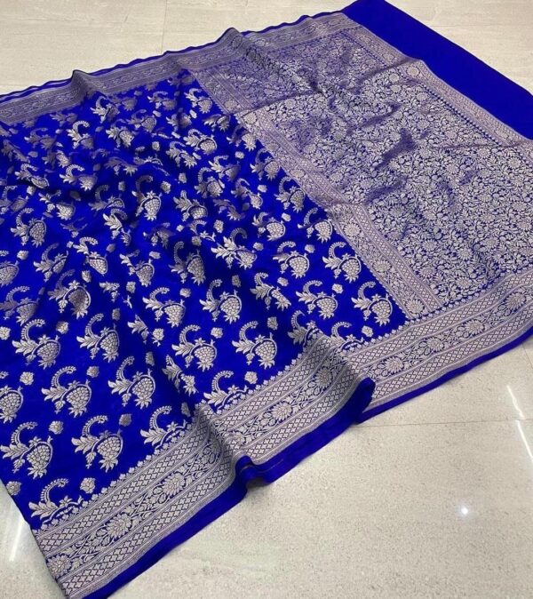 Semi Banarasi Silk Saree-RS121 - Image 2