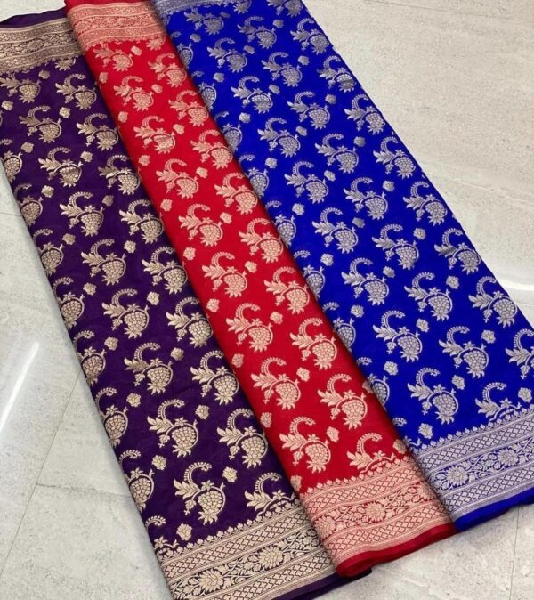 Semi Banarasi Silk Saree-RS121 - Image 3