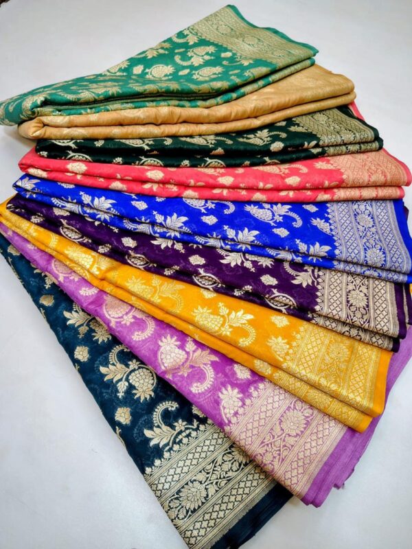 Semi Banarasi Silk Saree-RS121 - Image 4