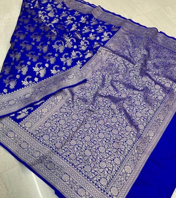 Semi Banarasi Silk Saree-RS121 - Image 5