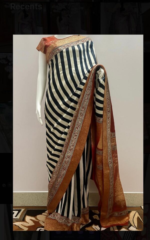 Pure DOLA Silk Handblock Ajrakh print-DOLS1