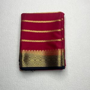 Semi Mysore Silk Saree Pink blue-MSDP250 ASSM040062-30%OFF