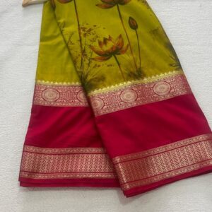 Semi Crepe Mysore Silk saree Digital print - ASSM040087-30%OFF