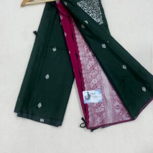 Soft Silk Saree Green Pink - ASSM040073-40% OFF