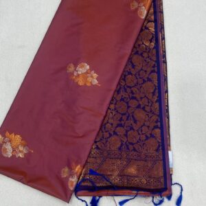 Soft Silk Saree Pink Blue- ASSM040074-30% OFF