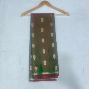 Soft Silk with Butta design - Mehandi Greemn Pink - ASSM040107-40% OFF