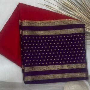 Mysore Crepe Silk -Semi -ASSS170206 (Red Purple)