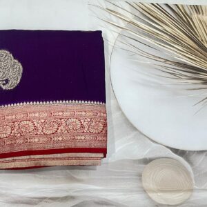 Chiffon georgette Saree -ASSS170204 - Purple