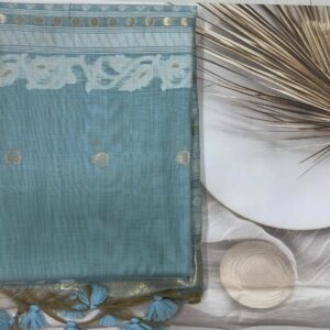 Cotton Saree-(Pastel Blue) ASUS060148