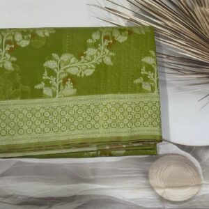 Cotton mercerized Saree-(Pastel Green) ASAB080197