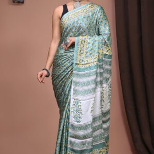 Pure Modal Silk Handblock Bagru print-ASBH020233