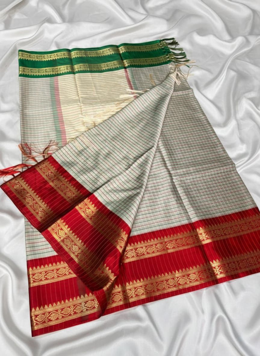 Semi Dola Silk Saree - ASET150236 - Image 2