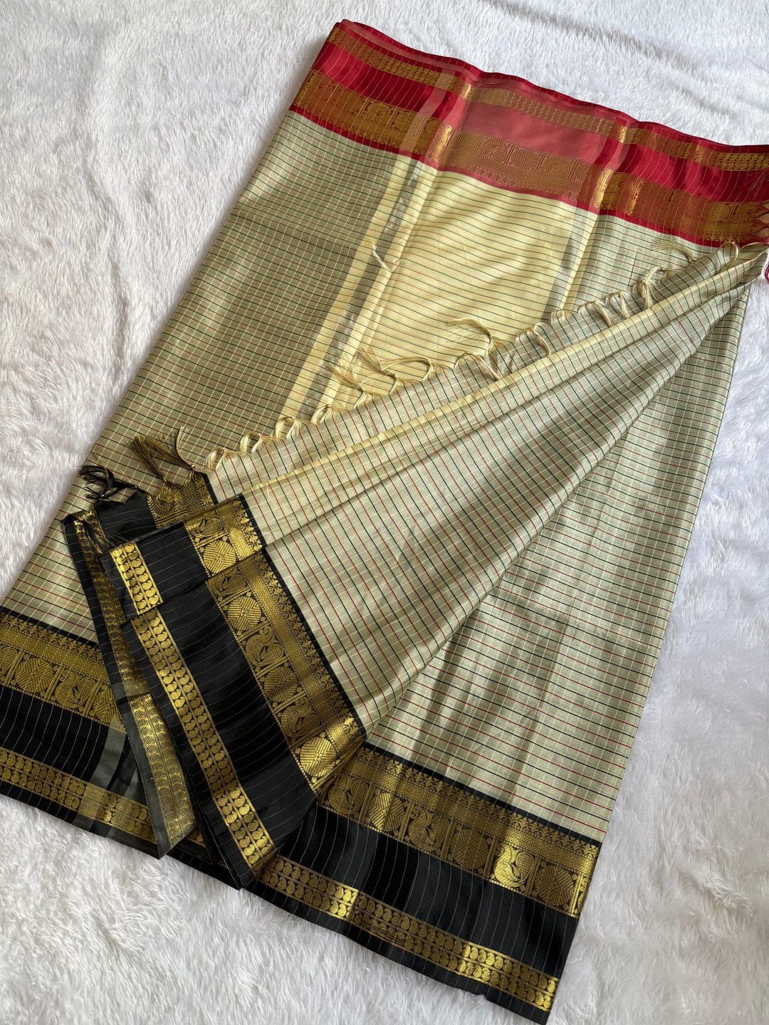 Semi Dola Silk Saree - ASET150236 - Image 3