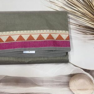 Kota Check Saree (Grey)- AS0188