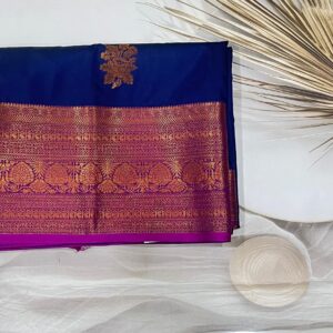 Soft silk Navy Blue Purple - AS0133
