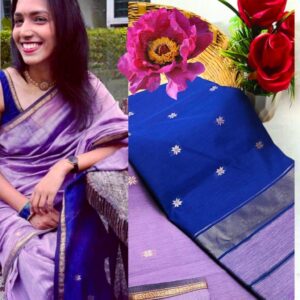 Maheshwari Silk Cotton (Lavender )- AS0251
