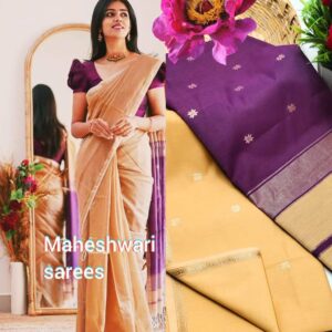 Maheshwari Silk Cotton (Cream)- AS0251