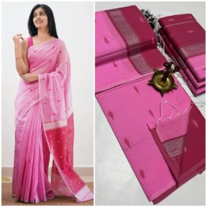 Maheshwari Silk Cotton (Pink)- AS0251