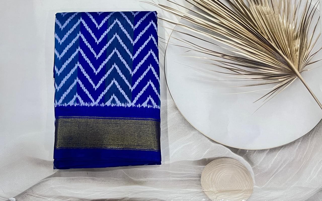 Cotton Silk saree (Royal Blue)- AS0267