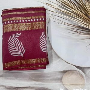 Mul Cotton saree (Pink)- AS0274