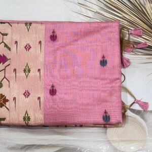 Cotton Silk Paithani saree ( Pink )- AS0271