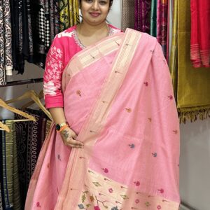 Cotton Silk ( PINK PAITHANI)-AS0271