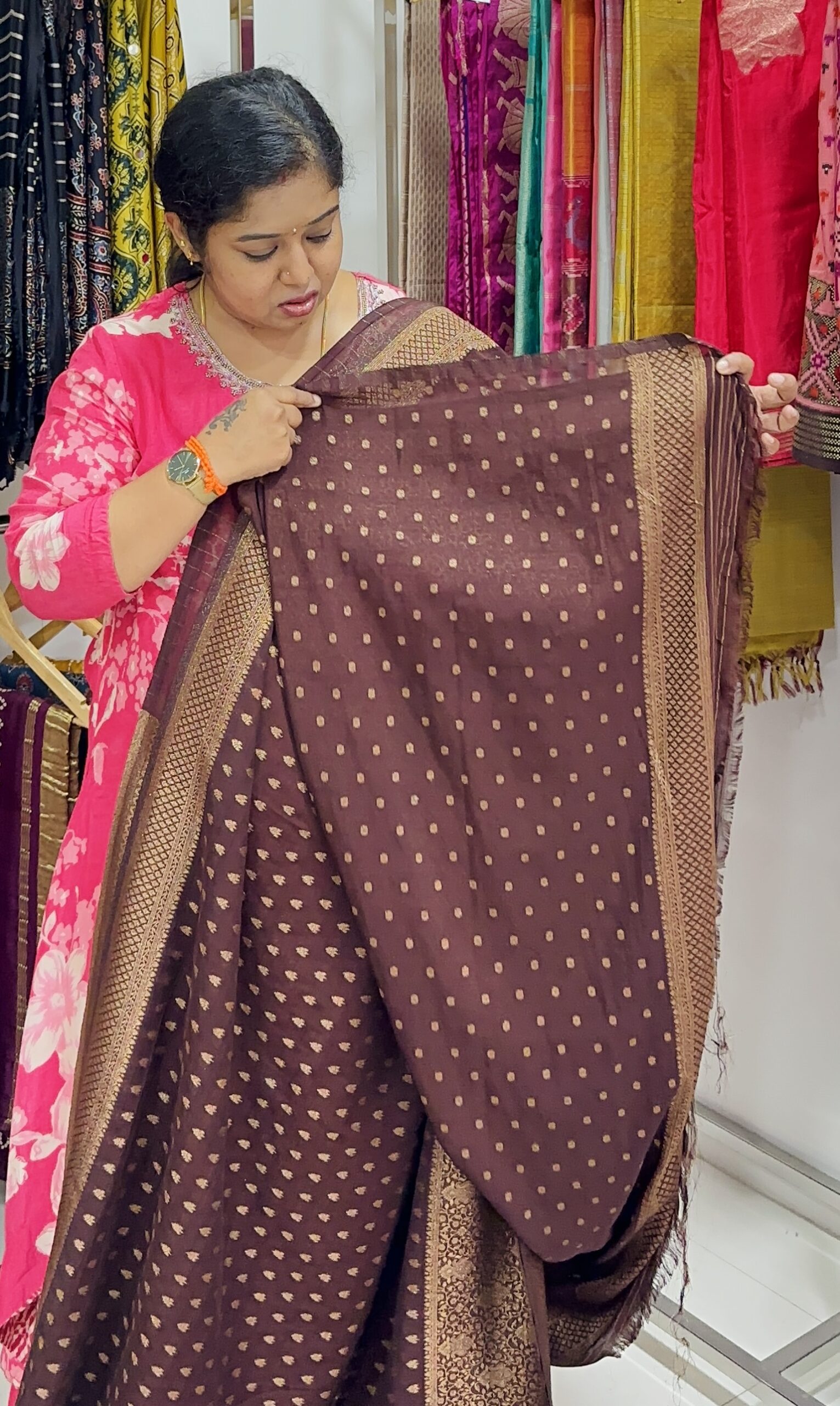 Georgette Banarasi (BROWN)-AS0275 - Image 3