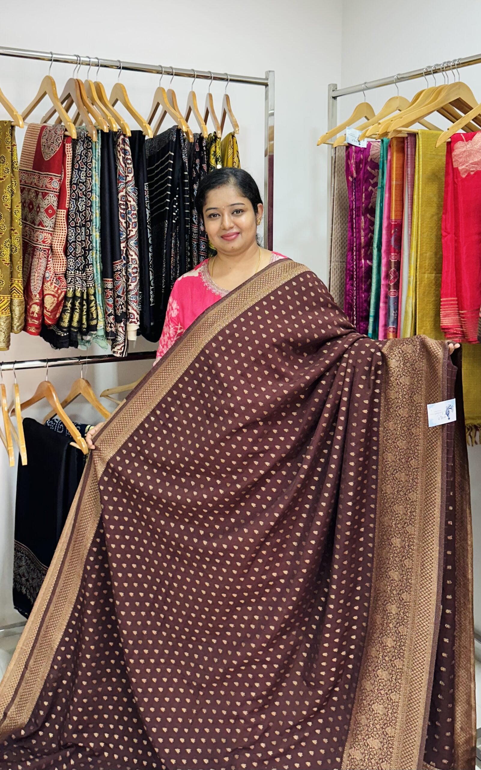Georgette Banarasi (BROWN)-AS0275