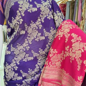 Georgette Banarasi (Pink)-AS0277