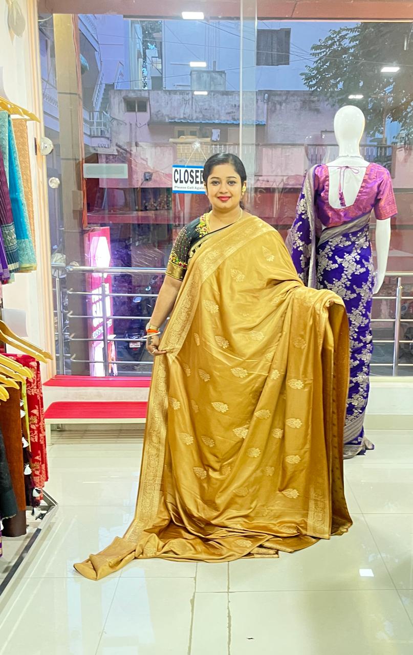 Banarasi Katan Silk (Gold)-AS0261