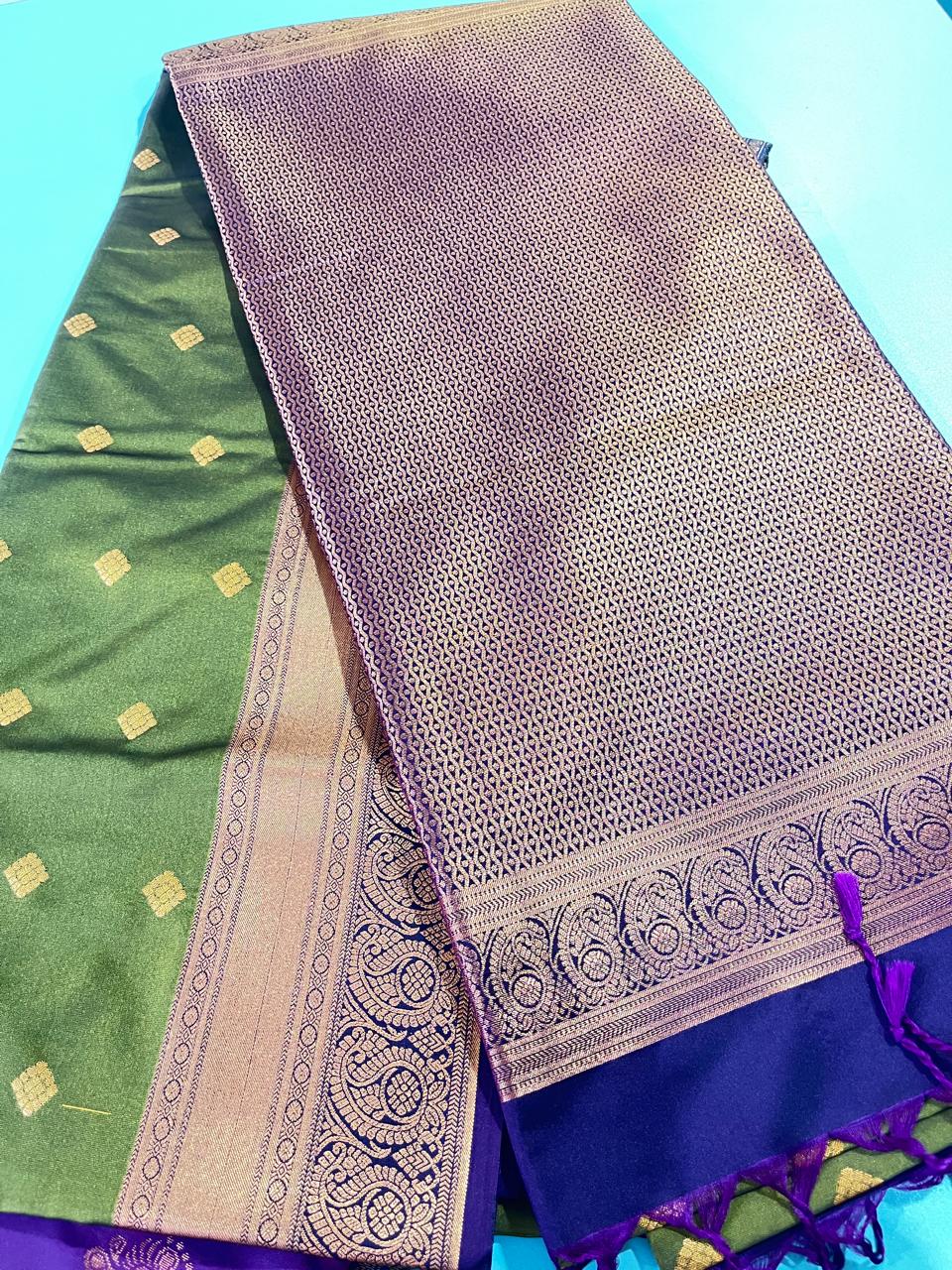 Kanchi Soft Silk (Mehandi green)-AS0286 - Image 2