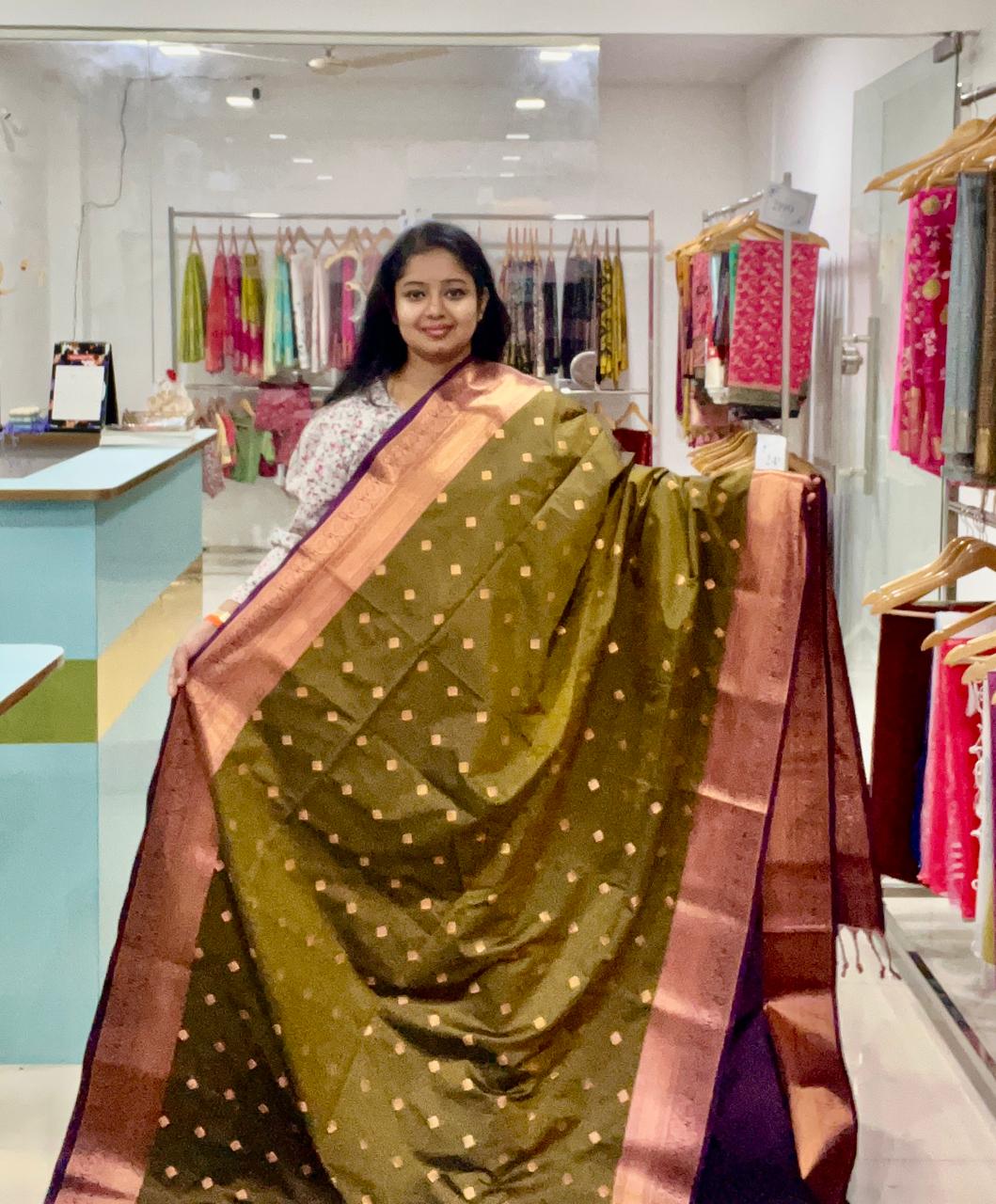 Kanchi Soft Silk (Mehandi green)-AS0286
