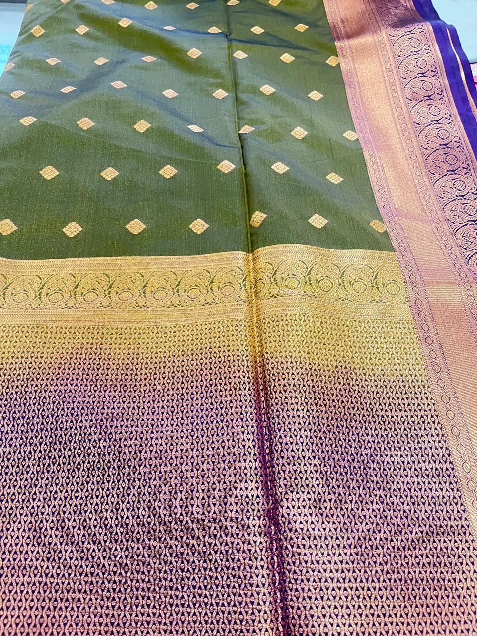Kanchi Soft Silk (Mehandi green)-AS0286 - Image 3