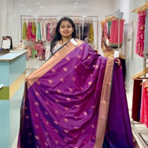 Kanchi Soft Silk (Purple Green)-AS0286